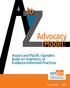Advocacy Model: Asians and Pacific Islanders Build an Inventory of Evidence-Informed Practices. By Chic Dabby 2017 ASIAN PACIFIC INSTITUTE