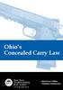 Ohio s Concealed Carry Law Ohio Peace Officer Training Commission