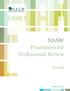 NASW Procedures for Professional Review