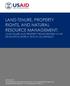 LAND TENURE, PROPERTY RIGHTS, AND NATURAL RESOURCE MANAGEMENT: