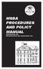 MSBA PROCEDURES AND POLICY MANUAL. Published by the Maryland State Bar Association, Inc.
