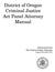 District of Oregon Criminal Justice Act Panel Attorney Manual