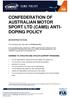 CONFEDERATION OF AUSTRALIAN MOTOR SPORT LTD (CAMS) ANTI- DOPING POLICY