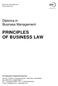 PRINCIPLES OF BUSINESS LAW
