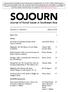SOJOURN. Journal of Social Issues in Southeast Asia. Volume 31, Number 1 March Editors Note