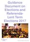 Guidance Document on Elections and Referenda- Lent Term Elections 2017