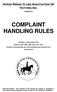 COMPLAINT HANDLING RULES