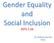 Gender Equality and Social Inclusion