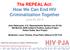 The REPEAL Act: How We Can End HIV Criminalization Together