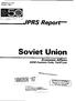 Soviet Union *JPRS. Economic Affairs.  n»«, a. USSR Customs Code, Tariff Law JPRS-UEA MAY 1991 ANNIVERSARY STATEMENTX