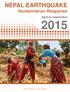 NEPAL EARTHQUAKE. Humanitarian Response. April to September.  UNDP/Lesley Wright