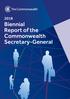 2018 Biennial Report of the Commonwealth Secretary-General