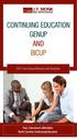 CONTINUING EDUCATION GENUP AND BICUP