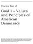 Goal 1 Values and Principles of American Democracy