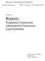 Reports Programme Commissions Administrative Commission Legal Committee