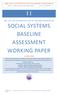 SOCIAL SYSTEMS BASELINE ASSESSMENT WORKING PAPER