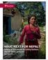 WHAT NEXT FOR NEPAL? Evidence of What Matters for Building Resilience After the Gorkha Earthquake November What Next for Nepal?