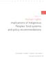 Human rights implications of Indigenous Peoples food systems and policy recommendations