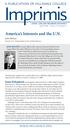 Imprimis. America s Interests and the U.N.