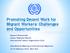 Promoting Decent Work for Migrant Workers: Challenges and Opportunities