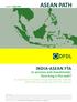 ASEAN PATH INDIA-ASEAN FTA. in services and investments: How long is the wait?