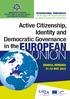 Active Citizenship, Identity and Democratic Governance in the European Union