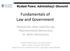 Fundamentals of Law and Government