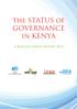 the STATUS of GOVERNANCE in KENYA A Baseline Survey Report 2012