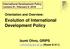 Evolution of International Development Policy