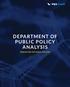 DEPARTMENT OF PUBLIC POLICY ANALYSIS INNOVATION FOR PUBLIC POLICIES