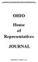 OHIO. House of Representatives JOURNAL