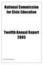 National Commission for Civic Education. Twelfth Annual Report NCCE Twelfth Annual Report 05 1