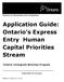 Application Guide: Ontario s Express Entry Human Capital Priorities Stream