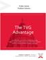 The TVG Advantage. Public Sector Problem Solvers