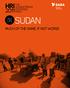 HRI THE HUMANITARIAN RESPONSE SUDAN FOCUS