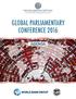 GLOBAL PARLIAMENTARY CONFERENCE 2016