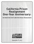 California Prison Realignment One-Year Anniversary: An American Civil Liberties Union Assessment