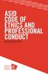 ASID CODE OF ETHICS AND PROFESSIONAL CONDUCT