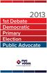 1st Debate Democratic Primary Election Public Advocate
