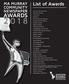 AWARDS. List of Awards MA MURRAY COMMUNITY NEWSPAPER