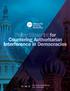 Executive Summary. The ASD Policy Blueprint for Countering Authoritarian Interference in Democracies. By Jamie Fly, Laura Rosenberger, and David Salvo