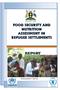 FOOD SECURITY AND NUTRITION ASSESSMENT IN REFUGEE SETTLEMENTS