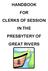 HANDBOOK FOR CLERKS OF SESSION IN THE PRESBYTERY OF GREAT RIVERS