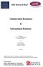 Antimicrobial Resistance. International Relations