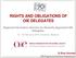 RIGHTS AND OBLIGATIONS OF OIE DELEGATES