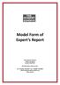 Model Form of Expert s Report