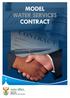 MODEL WATER SERVICE CONTRACT BETWEEN WATER SERVICE AUTHORITY AND WATER SERVICES INTERMEDIARY SEPTEMBER 2012