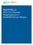 MAPPING of NCD Civil Society Organisations in the WHO African Region