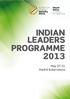INDIAN LEADERS PROGRAMME 2013