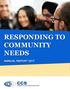 RESPONDING TO COMMUNITY NEEDS